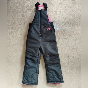 Drift Arctix Youth Girls Black And Pink Snow Bibs Overalls Size XXS